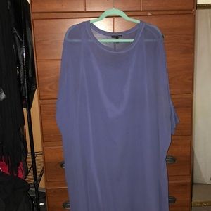 EILEEN FISHER Silk Sheer Dress